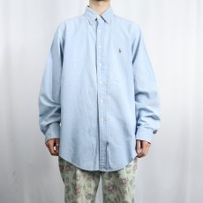 画像2: Ralph Lauren シャンブレーシャツ L (2)