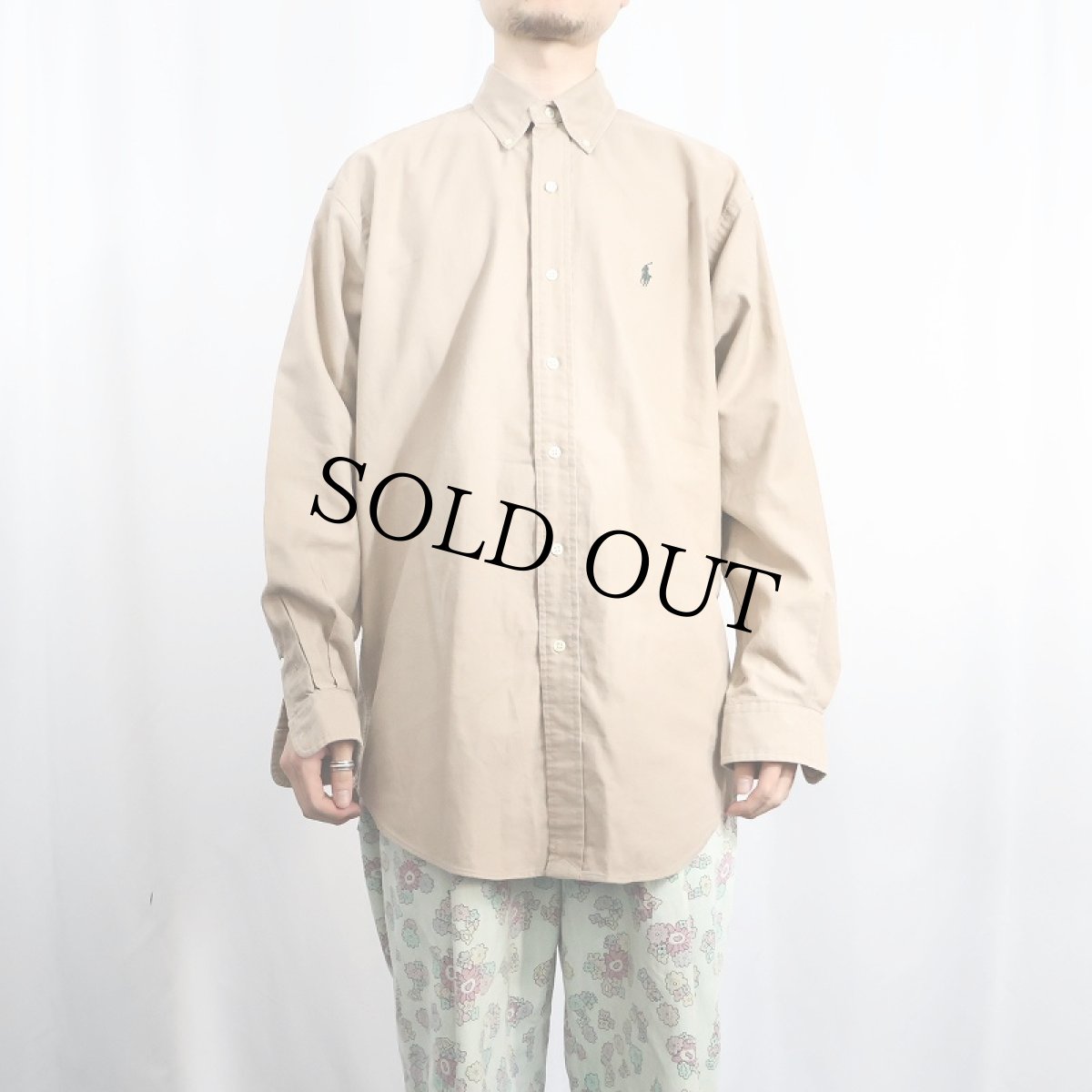 画像2: Ralph Lauren "BLAKE" コットンボタンダウンシャツ S (2)