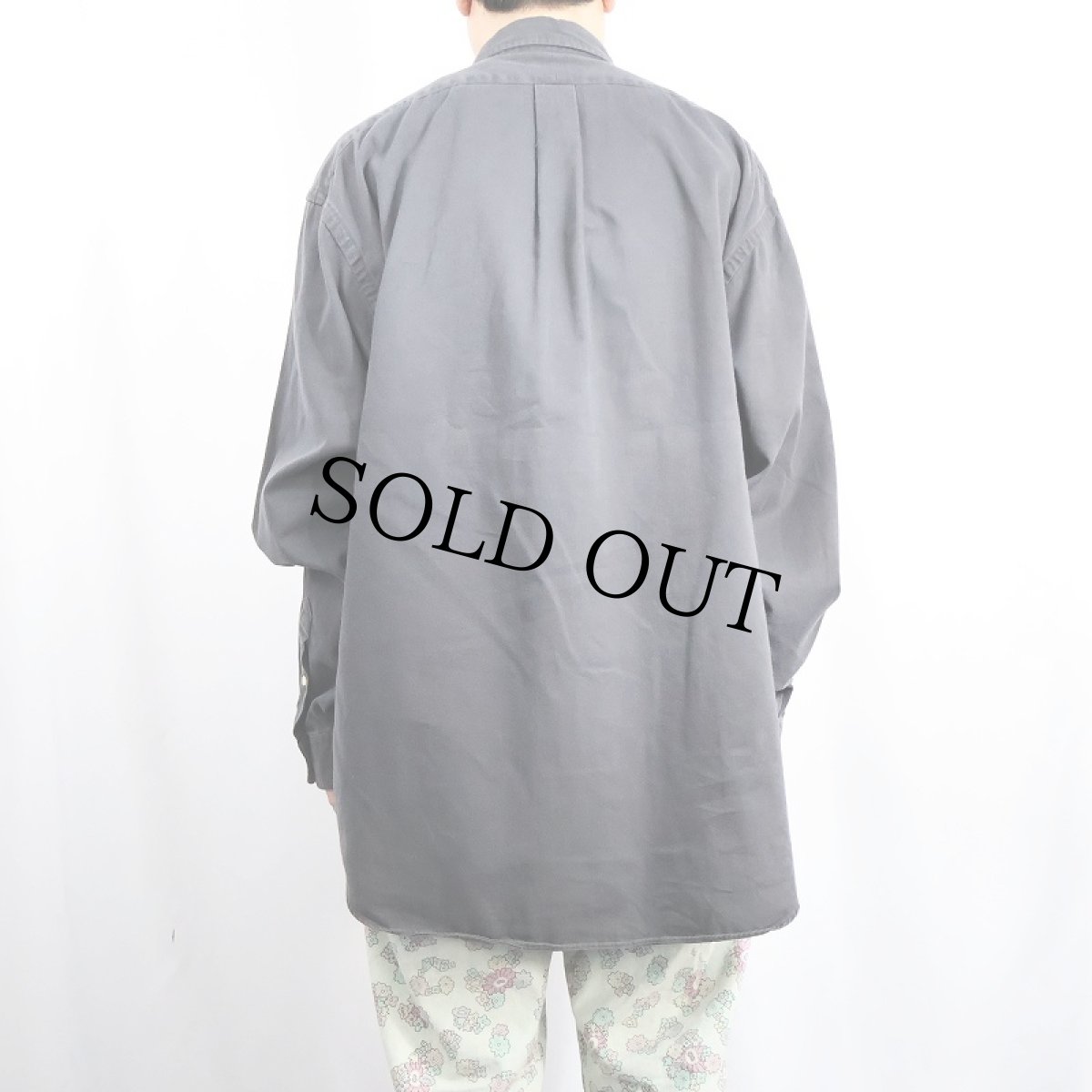 画像3: Ralph Lauren コットンボタンダウンシャツ BLACK L (3)