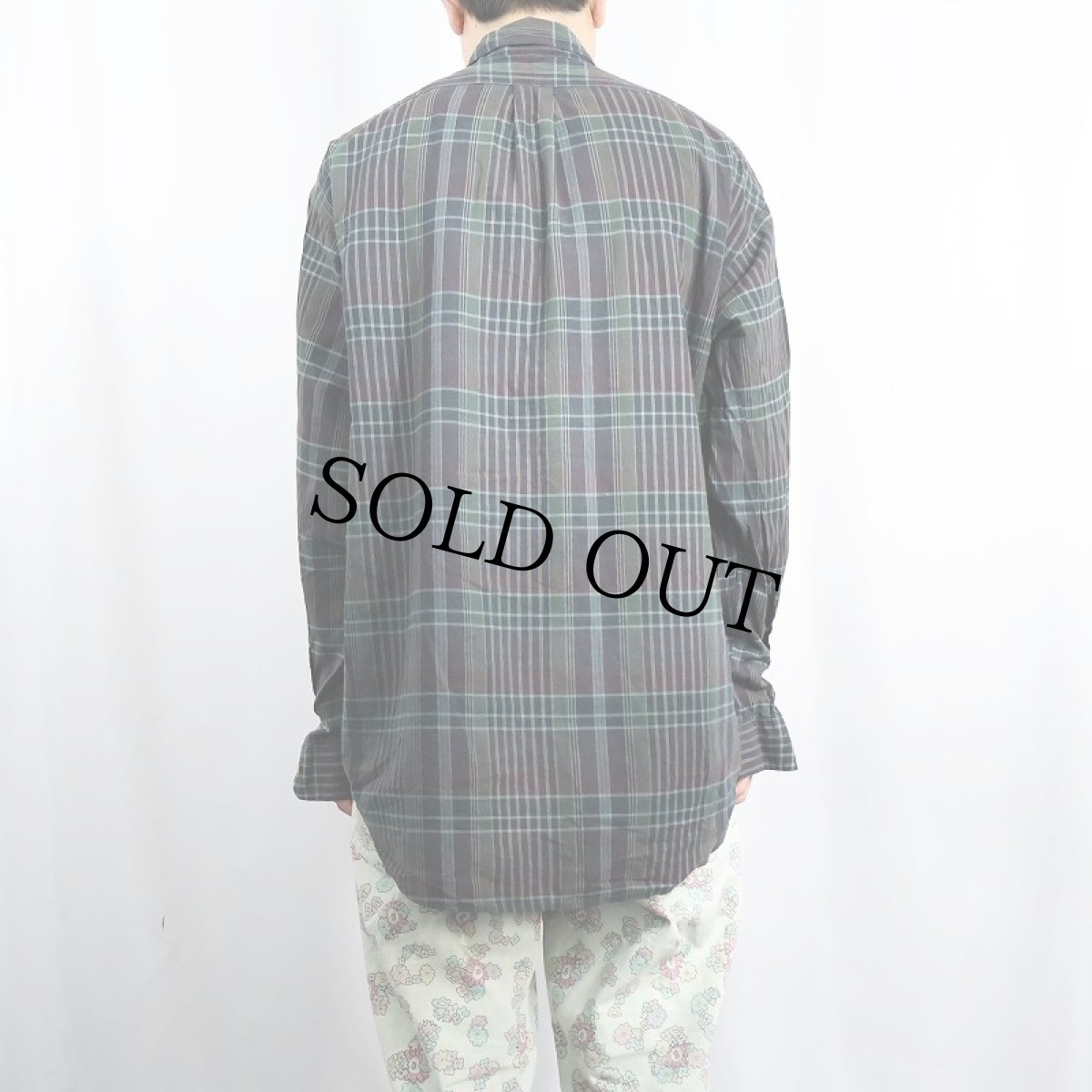 画像3: Ralph Lauren "BLAIRE" チェック柄 コットンボタンダウンシャツ M (3)