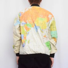 画像3: 80's WEARIN THE WORLD マップ柄 ペーパージャケット L (3)