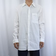 画像2: THE TERRITORY AHEAD 柄織り コットンシャツ L (2)