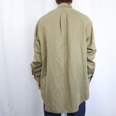 画像3: Ralph Lauren "BLAKE" シルク×リネン ボタンダウンシャツ M (3)