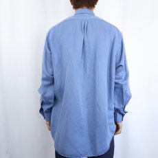 画像3: Ralph Lauren "BLAKE" シルク×リネン ボタンダウンシャツ M (3)
