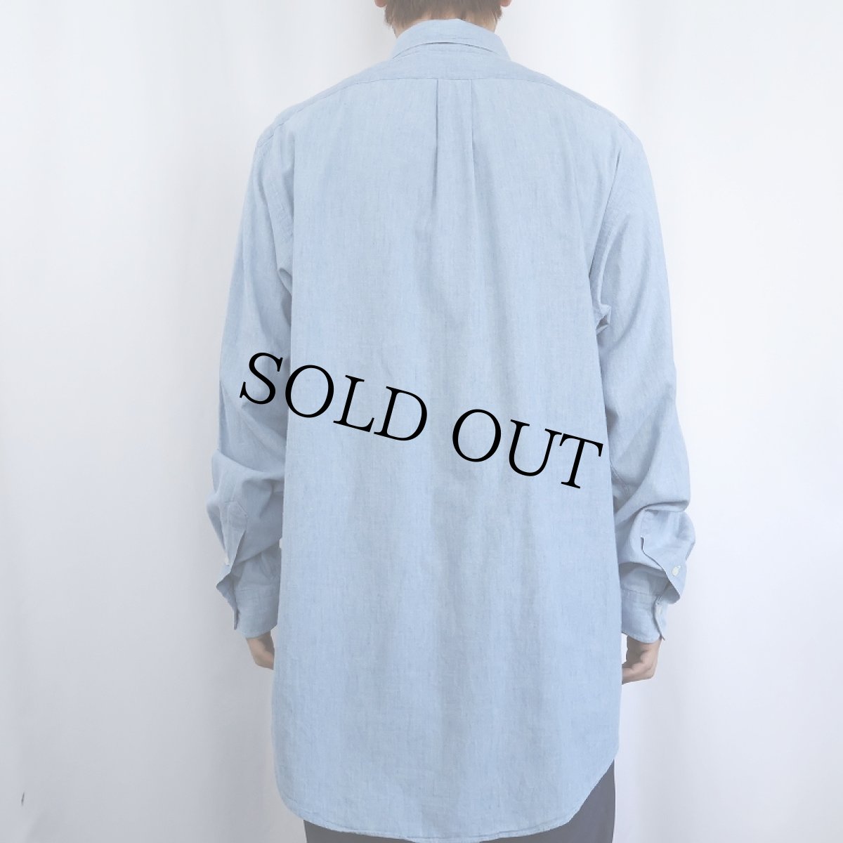 画像3: 90's Ralph Lauren USA製 シャンブレー ボタンダウンシャツ L (3)