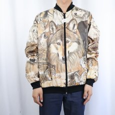 画像2: 90's Pride オオカミ柄 ペーパージャケット XL (2)