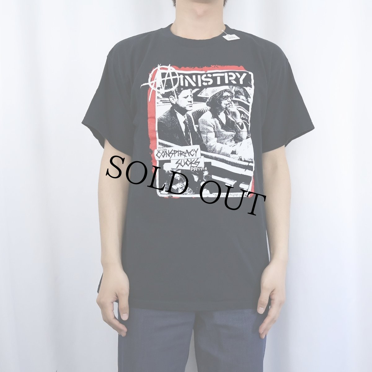 画像3: 90〜2000's MINISTRY "CIVIC DUTY" インダストリアルメタルバンドTシャツ BLACK L (3)