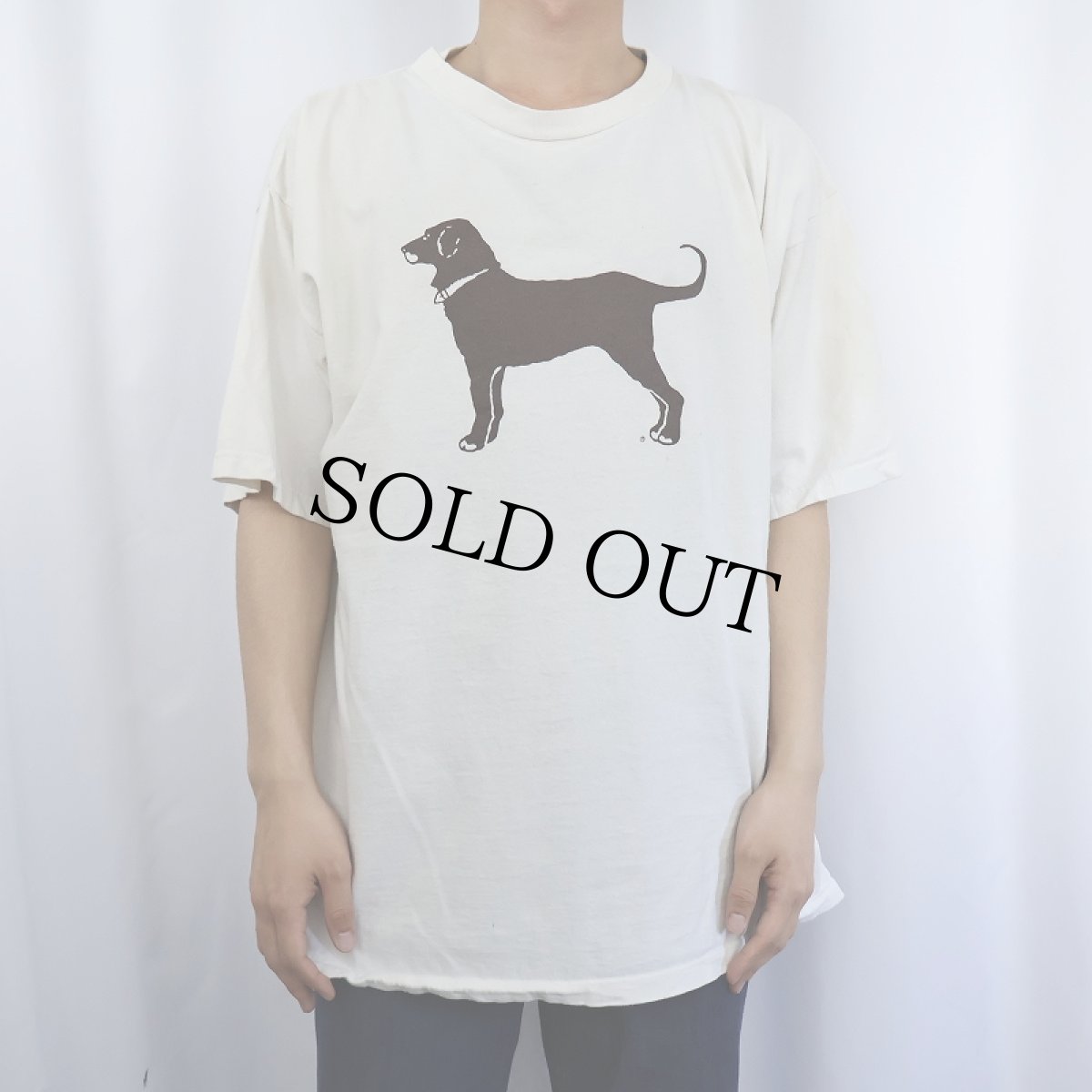画像2: The Black Dog USA製 犬プリントTシャツ XL (2)