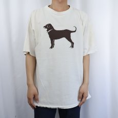 画像2: The Black Dog USA製 犬プリントTシャツ XL (2)