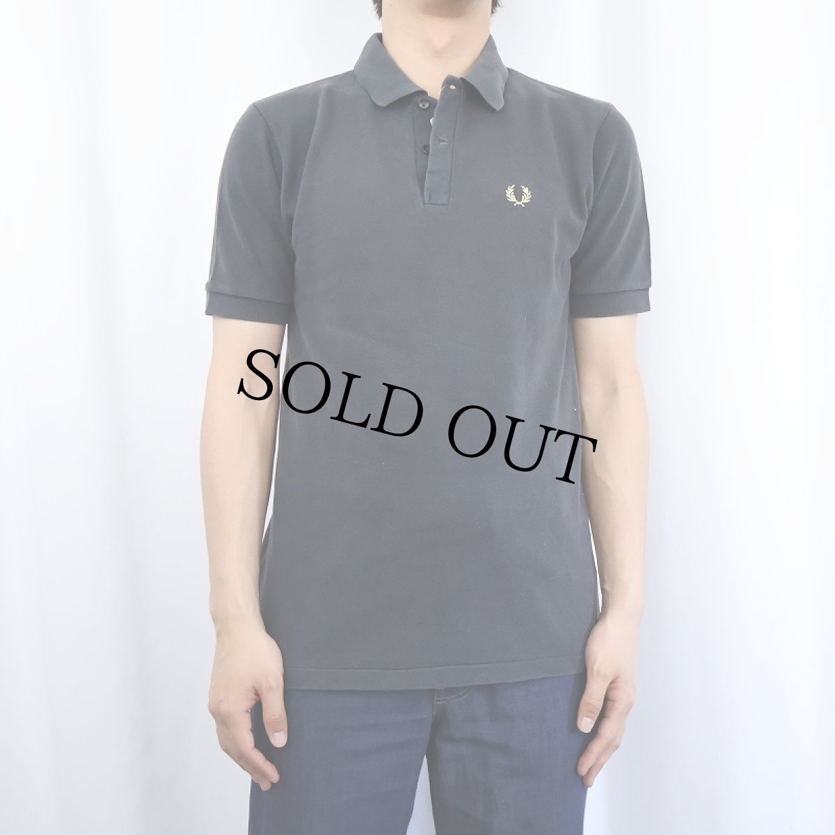 画像2: 80's FRED PERRY ENGLAND製 ロゴ刺繍 ポロシャツ BLACK SIZE40 (2)