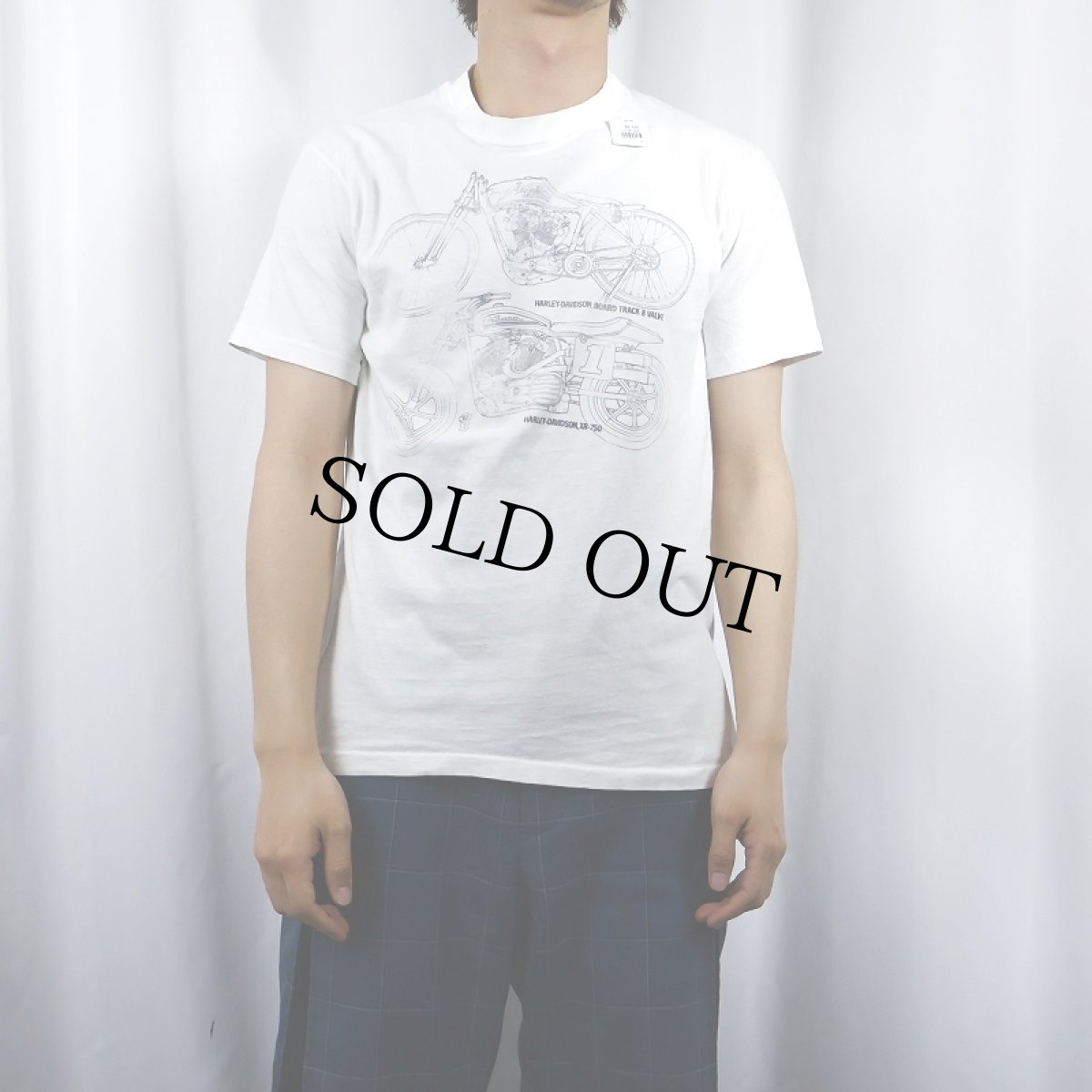 画像3: 80's HARLEY-DAVIDSON USA製 "75 YEARS" バイクプリントTシャツ M (3)
