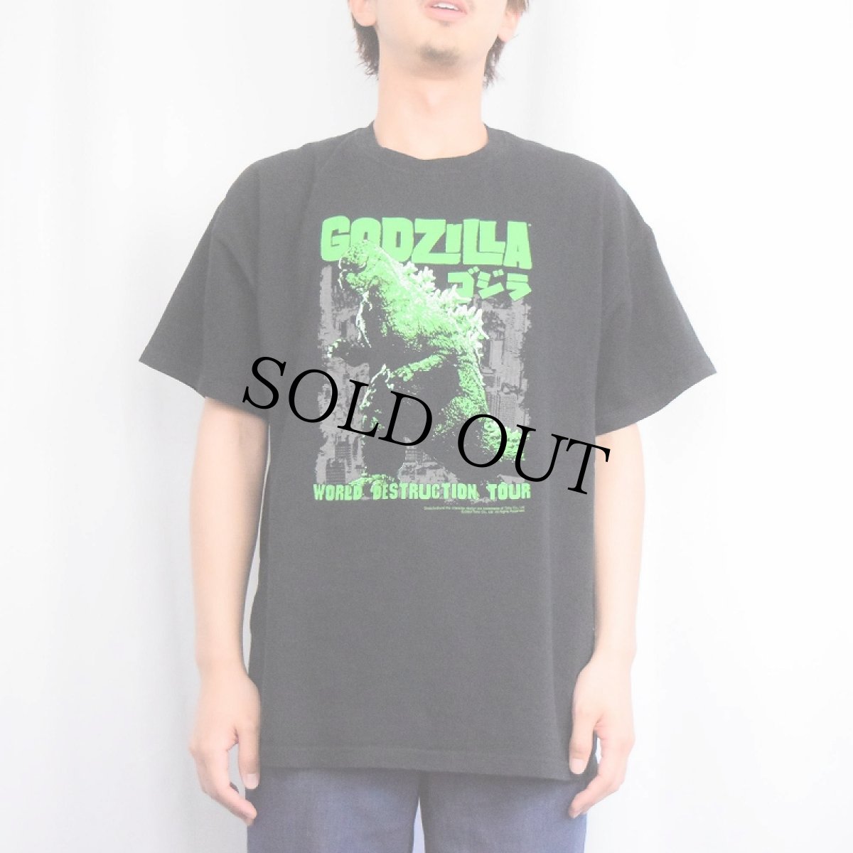 画像3: 2000's GODZILLA "WORLD DESTRUCTION TOUR" キャラクタープリントTシャツ BLACK XL (3)