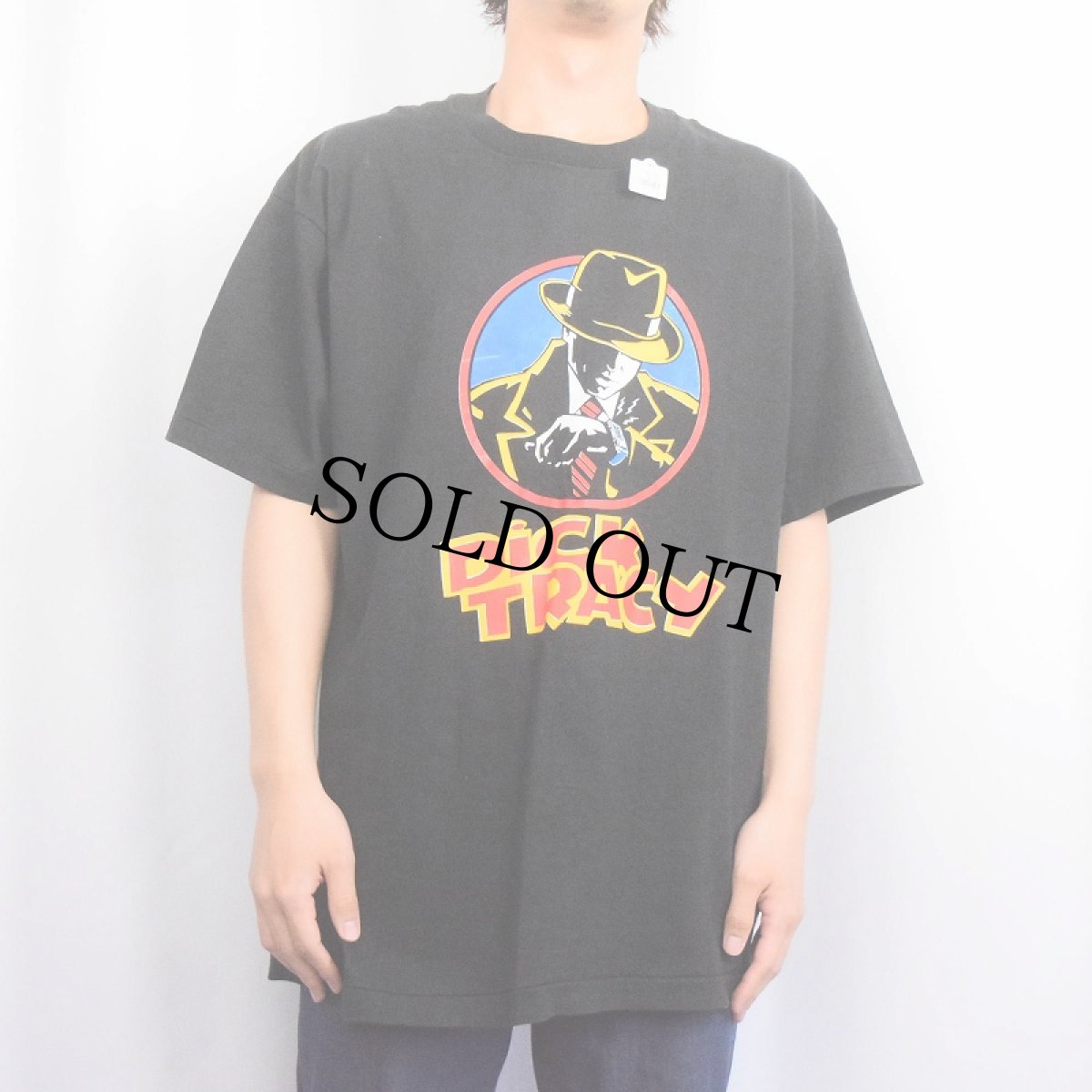 画像2: 90's Disney DICK TRACY USA製 キャラクタープリントTシャツ BLACK XL (2)