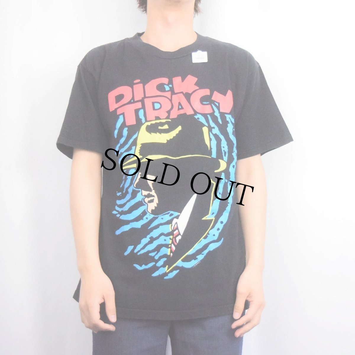 画像2: 【SALE】 90's Disney DICK TRACY USA製 キャラクタープリントTシャツ BLACK L (2)