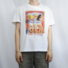 画像2: 80's Budweiser USA製 "LABEL CONCIOUS" ビールメーカープリントTシャツ L (2)