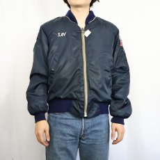 画像3: 70's "KOREA 73-74 TENNESSEE" スーベニアジャケット NAVY  (3)