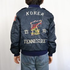 画像4: 70's "KOREA 73-74 TENNESSEE" スーベニアジャケット NAVY  (4)