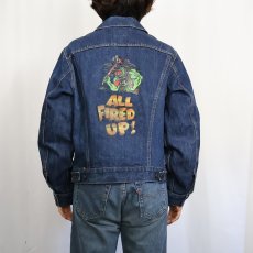 画像5: 70's Levi's 70505 USA製 "ALL FIRED UP!" プリントデニムジャケット  (5)