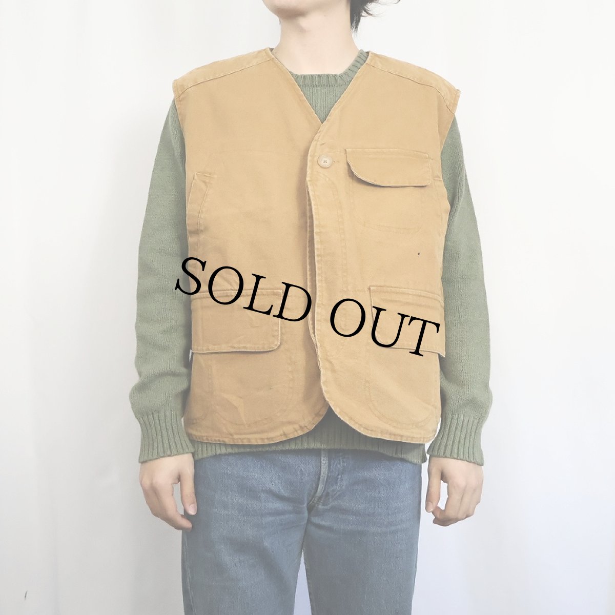 画像3: 90's POLO Ralph Lauren コットンダックハンティングベスト XL (3)