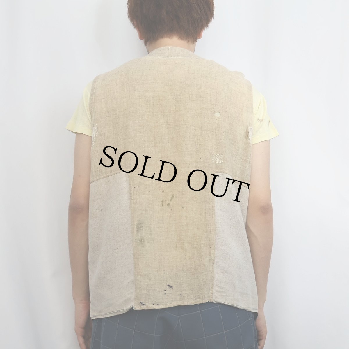 画像3: 〜40's FRENCH ウールファーマーズベスト (3)