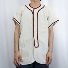 画像2: 60's Wilson USA製 ウールベースボールシャツ SIZE38 (2)