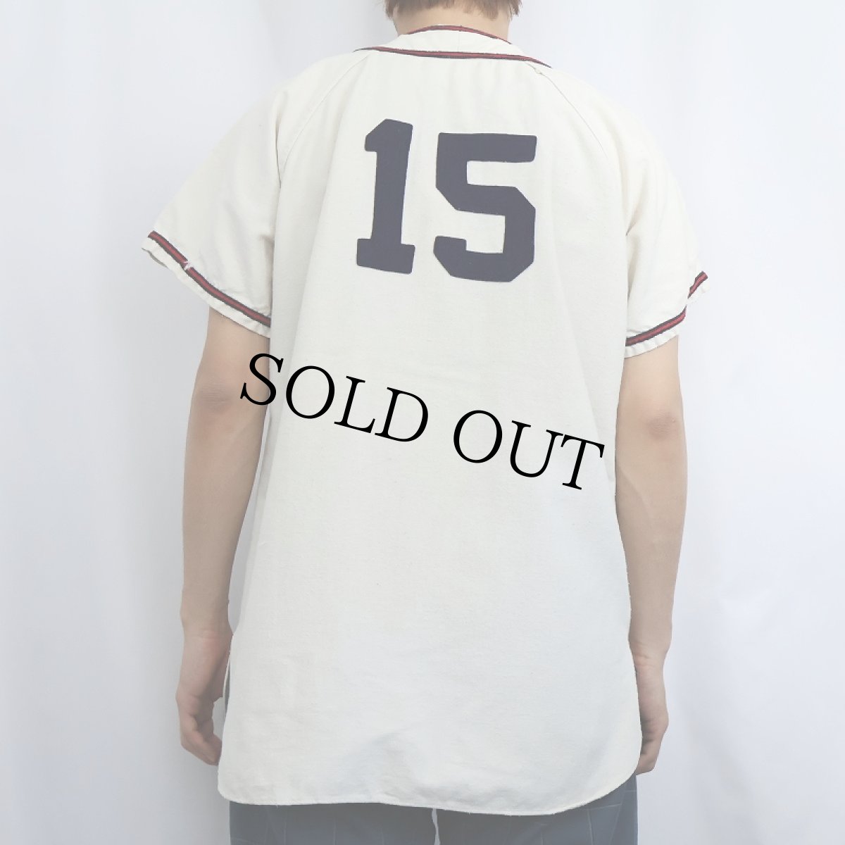 画像3: 60's Wilson USA製 ウールベースボールシャツ SIZE38 (3)