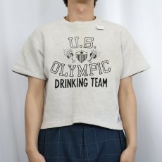 画像2: 50's Champion USA製 "U.S. OLYMPIC DRINKING TEAM" プリント半袖スウェット SIZE46 (2)