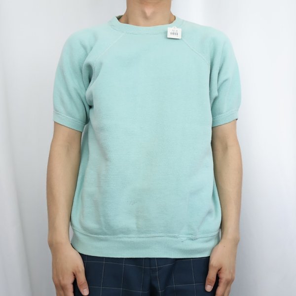 サイズ良好　半袖スウェットL ヴィンテージ 60年代 ペニーズ　水色トレーナー サイズ良好 半袖スウェットL ヴィンテージ 60年代 ペニーズ 水色