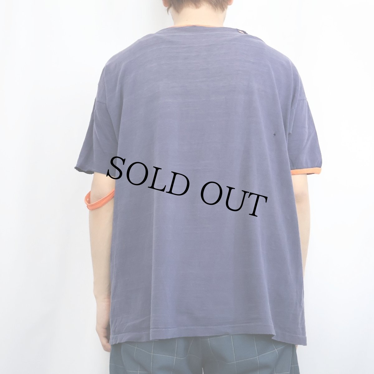 画像3: 60's Champion "LEE-DAVIS FOOTBALL" チョコチン プリントリンガーTシャツ NAVY XL (3)