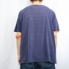 画像3: 60's Champion "LEE-DAVIS FOOTBALL" プリントリンガーTシャツ NAVY XL (3)
