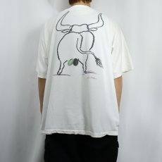 画像4: NIMES 牛イラストプリントTシャツ XXL (4)