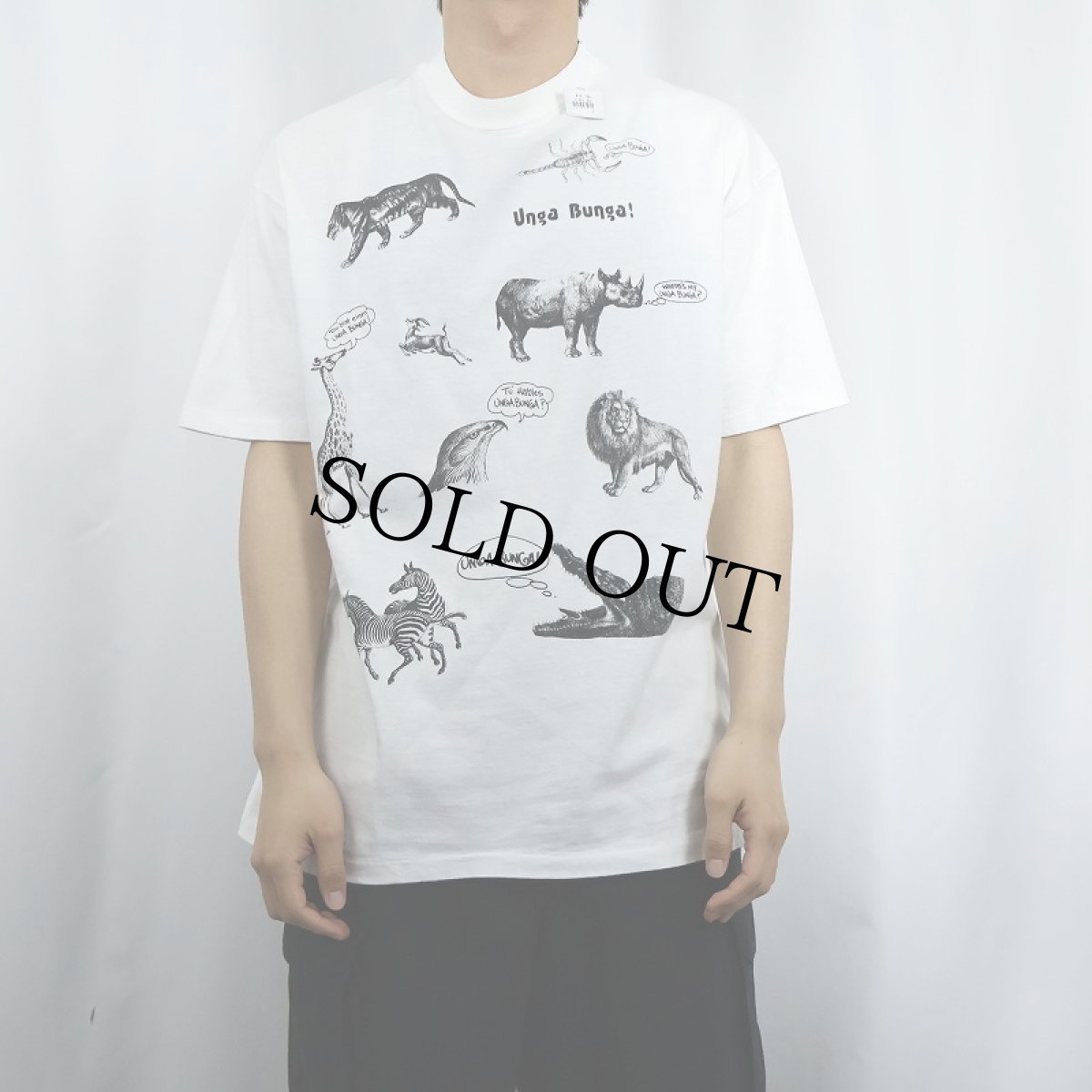 画像2: 80's USA製 アニマルプリントTシャツ XL (2)