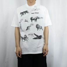 画像2: 80's USA製 アニマルプリントTシャツ XL (2)