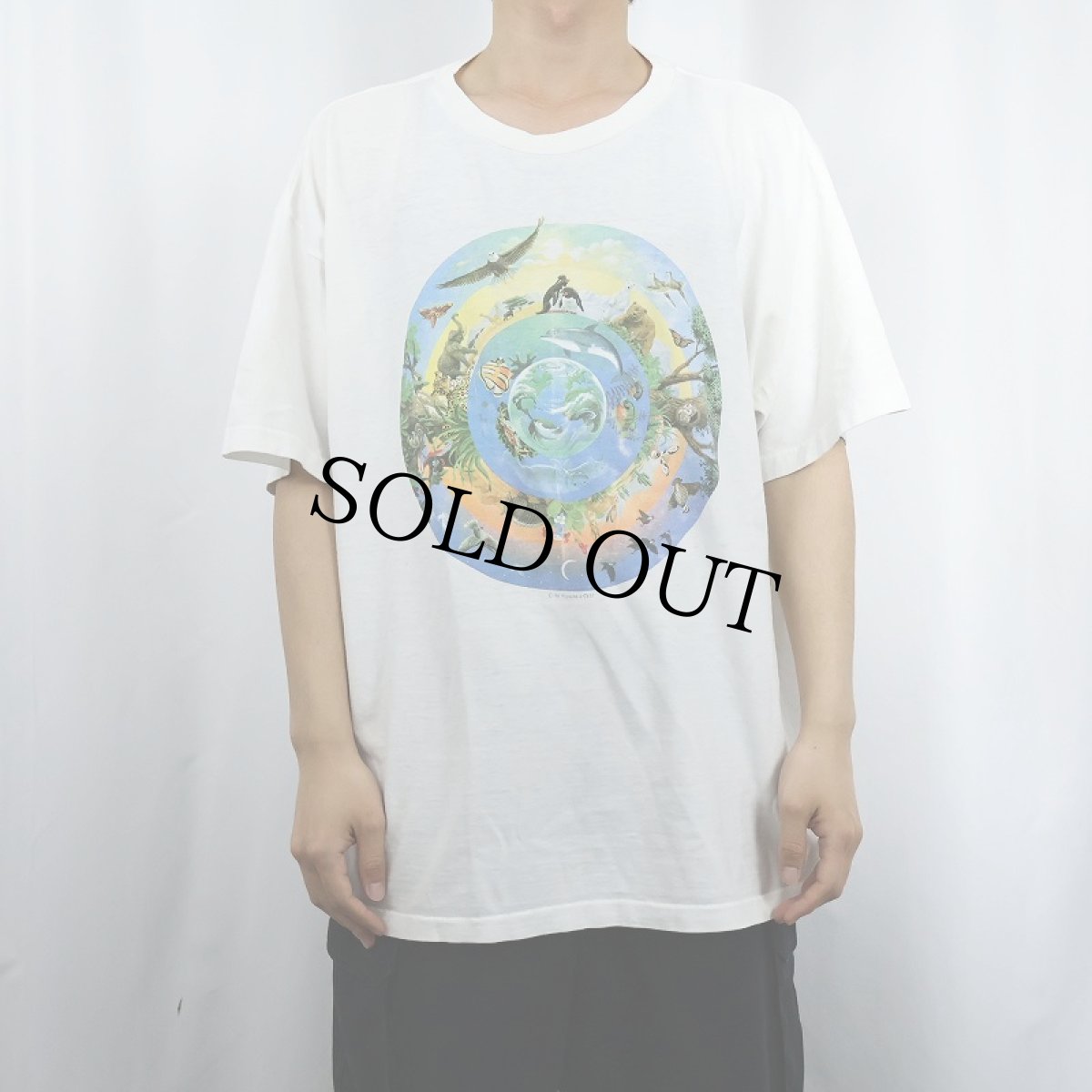 画像2: 90's Human-i-Tees USA製 アニマルプリントTシャツ XXL (2)