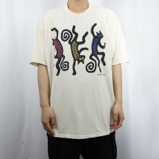 画像2: 90's John A. Conroy アートプリントTシャツ XL (2)