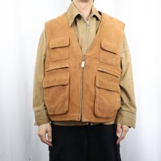 画像2: 90's ORVIS USA製 レザーハンティングベスト XL (2)