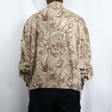 画像3: 60〜70's 貝殻柄 ポリエステル ジップジャケット (3)