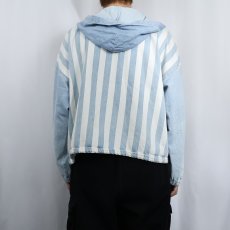 画像3: 80〜90's COUNTRY SEAT NUOVO USA製 ストライプ柄 ボタンパーカー M (3)