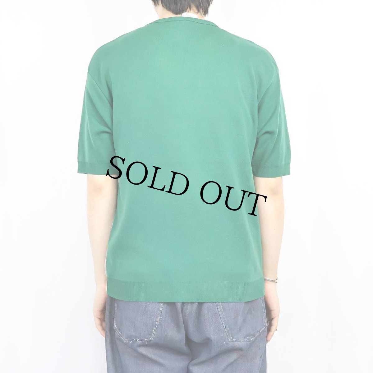 画像3: 70's〜 Knitted Fashions 大判プリント ナイロンニットTシャツ L (3)