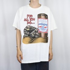 画像3: 90's Budweiser USA製 "FOR ALL YOU DO..." ビールメーカープリントTシャツ XL (3)