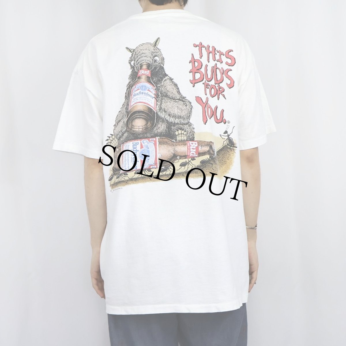 画像4: 90's Budweiser USA製 "FOR ALL YOU DO..." ビールメーカープリントTシャツ XL (4)