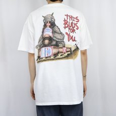 画像4: 90's Budweiser USA製 "FOR ALL YOU DO..." ビールメーカープリントTシャツ XL (4)