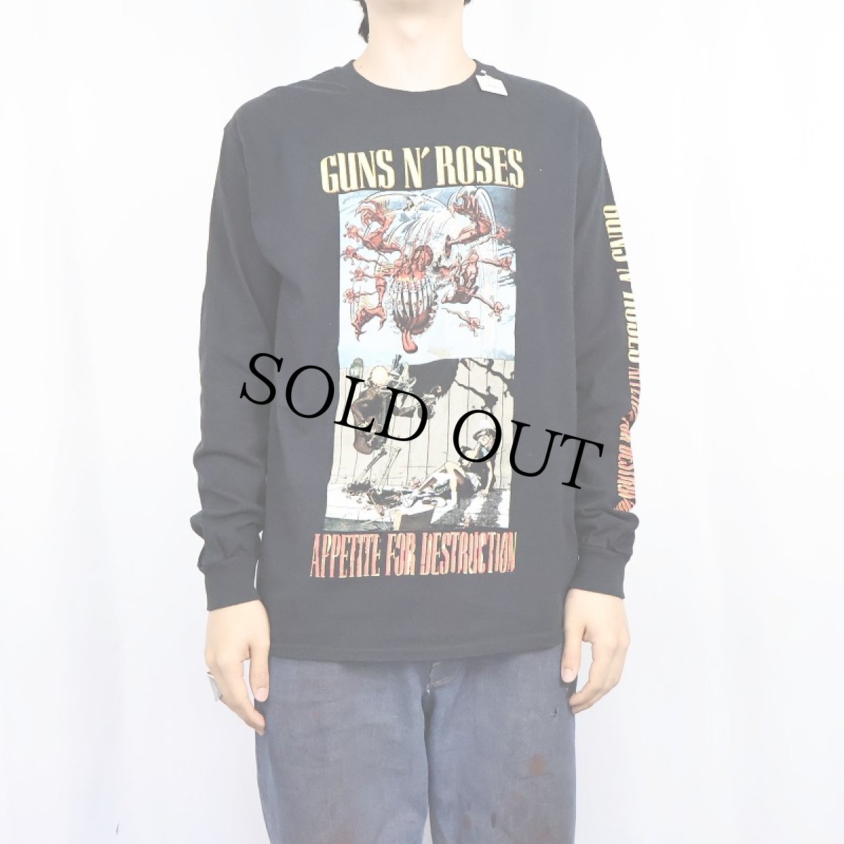 画像2: GUNS N' ROSES "APPETITE FOR DESTRICTION" ロックバンドロンT BLACK M (2)
