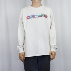 画像2: 90's〜 THE NORTH FACE "SEVEN SUMMIT" フラッグプリントロンT L (2)