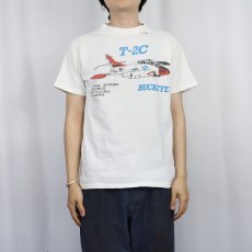 画像3: 90's USA製 "T-2C BUCKEYE" 航空機プリントTシャツ M (3)