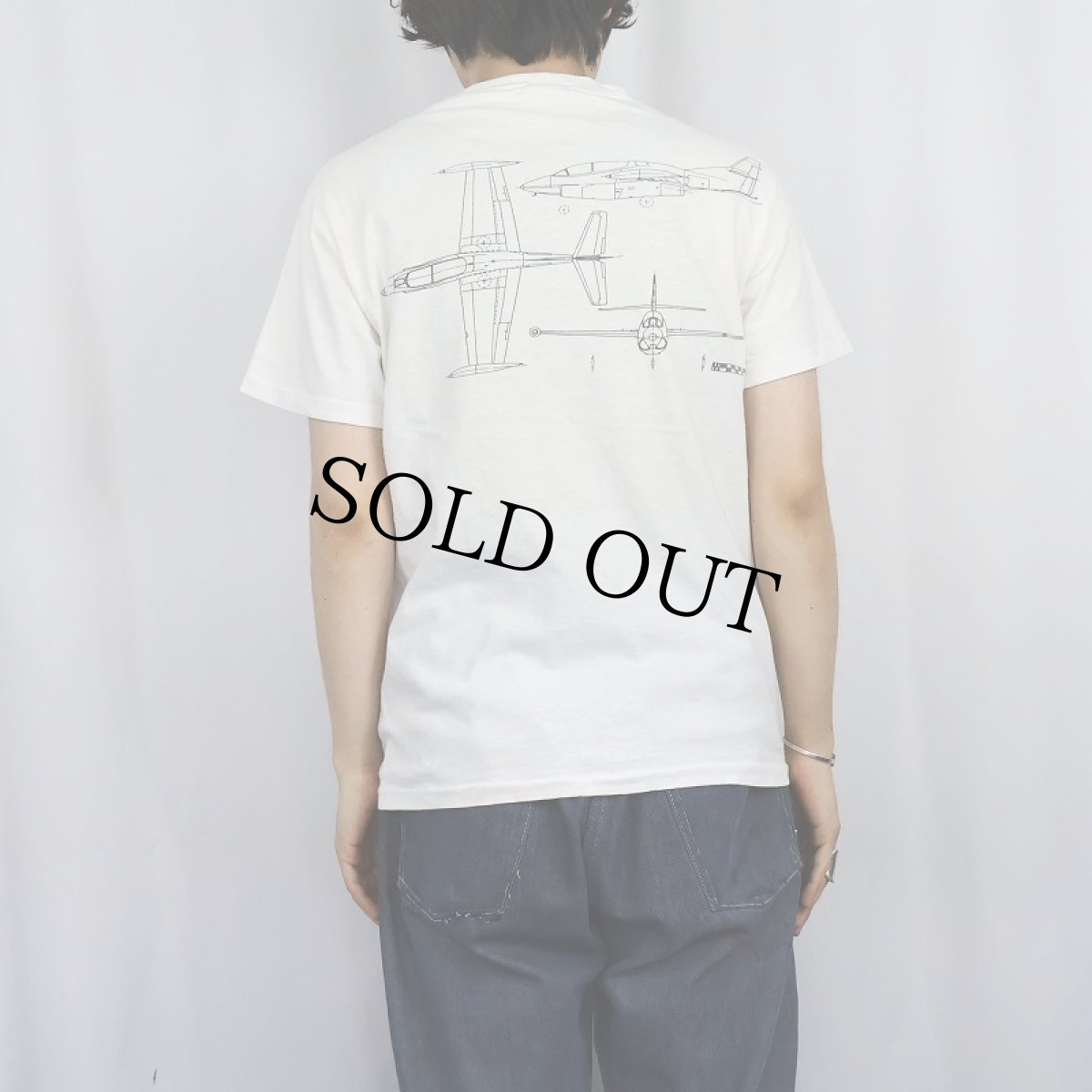 画像4: 90's USA製 "T-2C BUCKEYE" 航空機プリントTシャツ M (4)