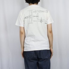 画像4: 90's USA製 "T-2C BUCKEYE" 航空機プリントTシャツ M (4)