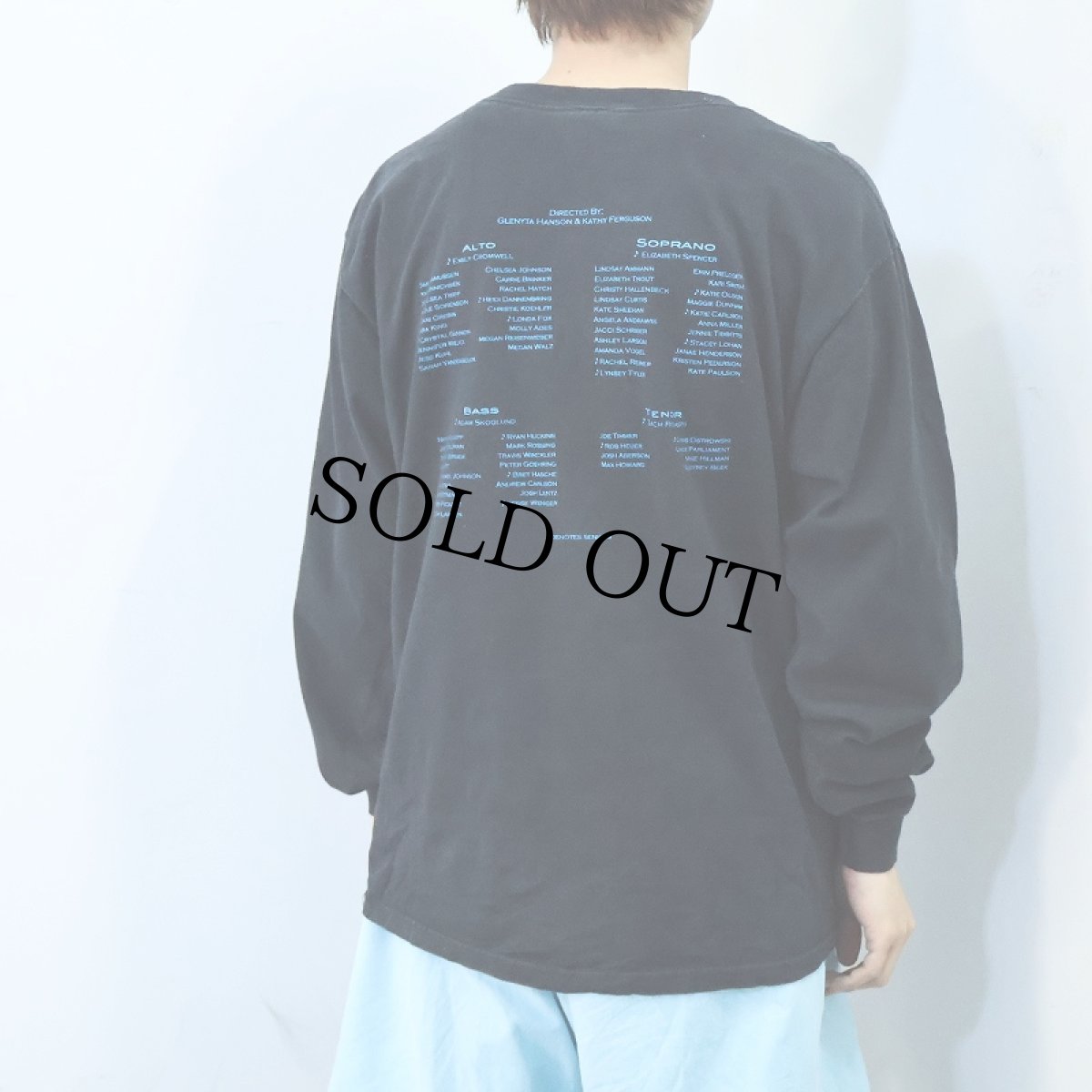 画像4: 2000's LHS CONCERT CHOIR 合唱団プリントロンT BLACK L (4)