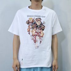 画像2: 90's USA製 "YABBA-DABBA-DOO" キャラクターパロディプリントTシャツ L (2)