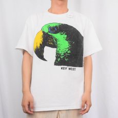 画像3: 90's "GREEN PARROT BAR" インコイラストプリントTシャツ (3)